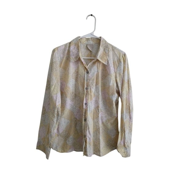 Vtg Sigrid Olsen Womens L Button Down Long Sleeve Casual Artsy Boho Y2K Top - Picture 1 of 6